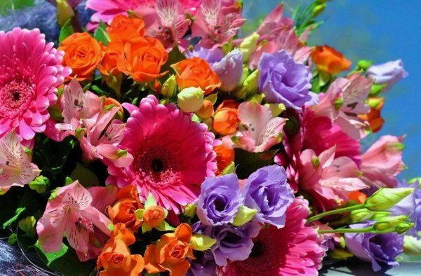 яркие букеты