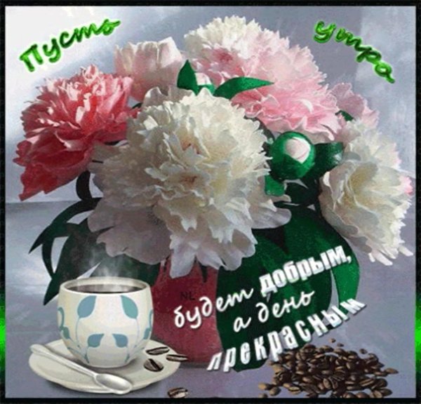 утренние цветы с пожеланиями