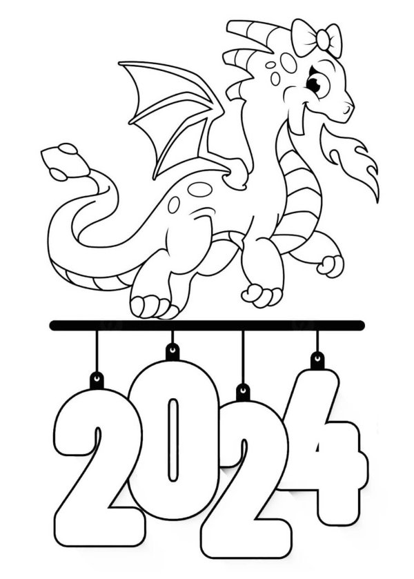 раскраска дракон