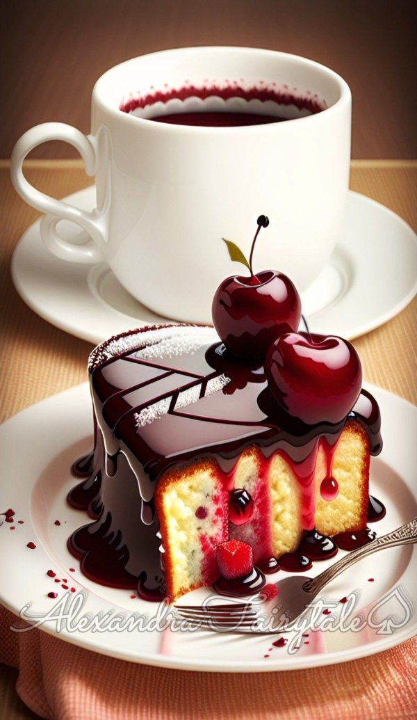 вишня на торте