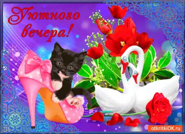 открытка доброго вечера