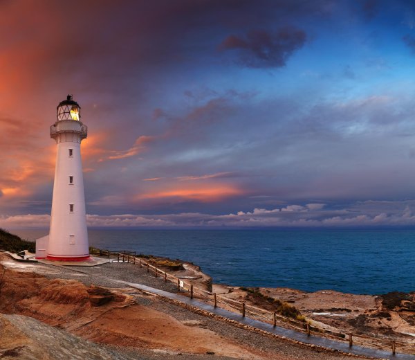 castle point lighthouse in neuseeland