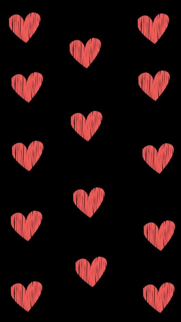 сердечки на черном фоне
