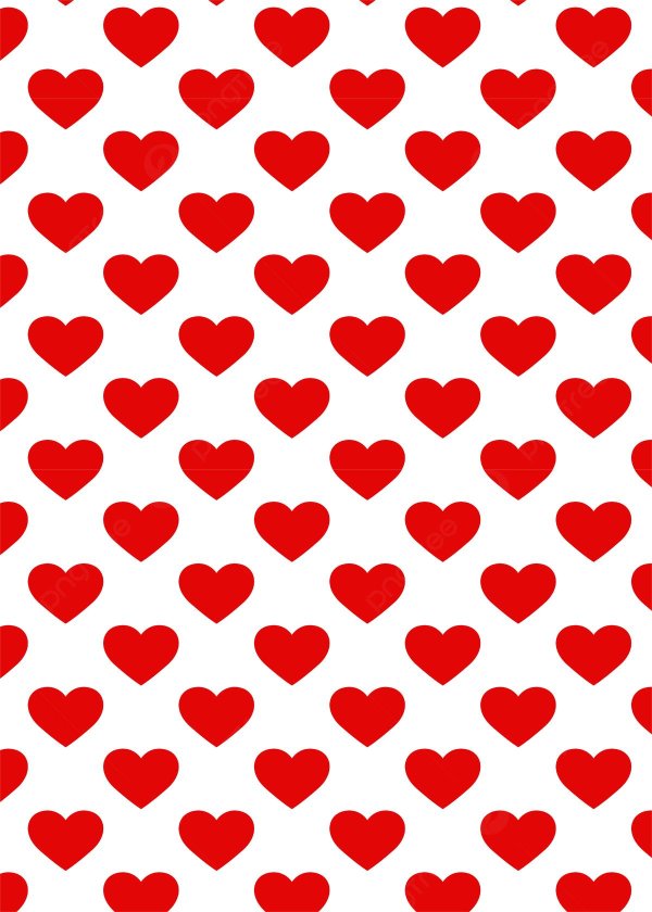 много маленьких сердечек