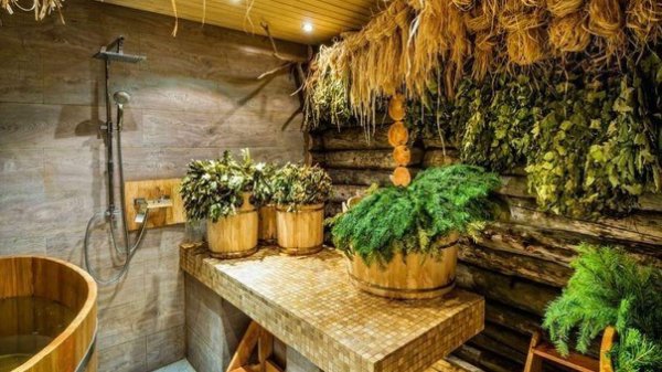 травы в бане