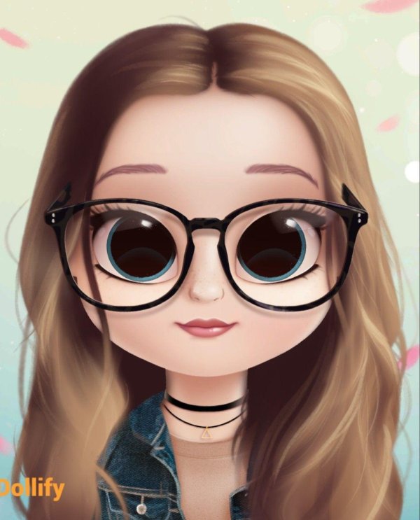мультяшная девочка в очках
