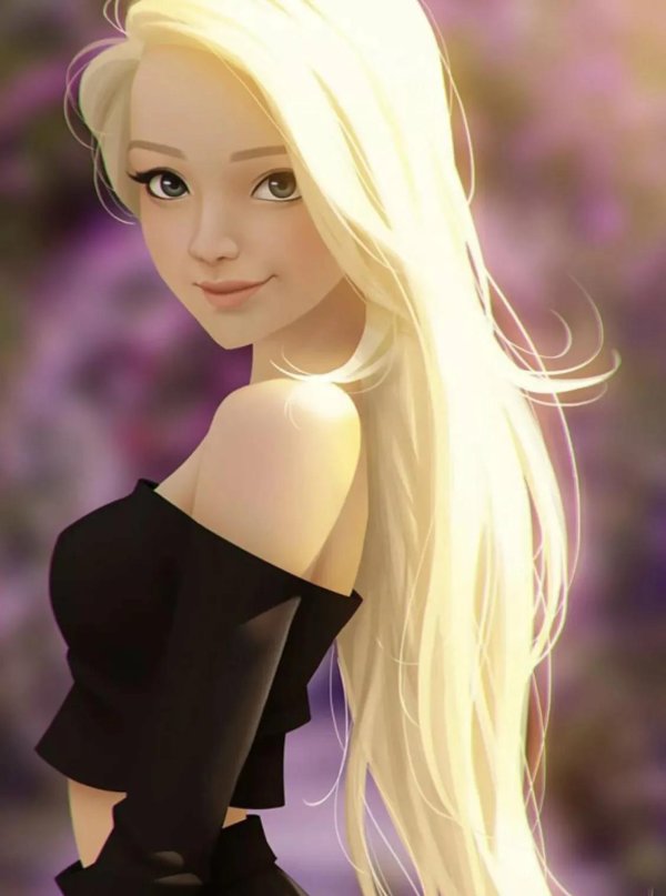 блондинка из мультика