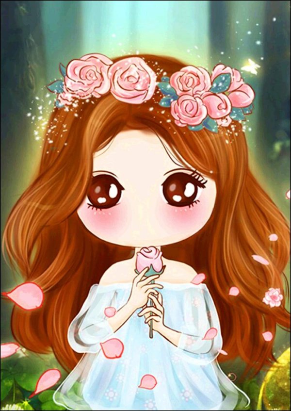 девочка милая рисунок