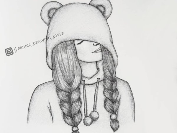 рисунки девочек для срисовки