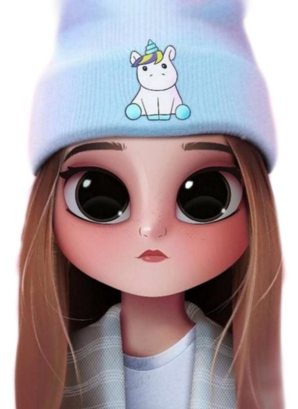 милая мультяшная девочка