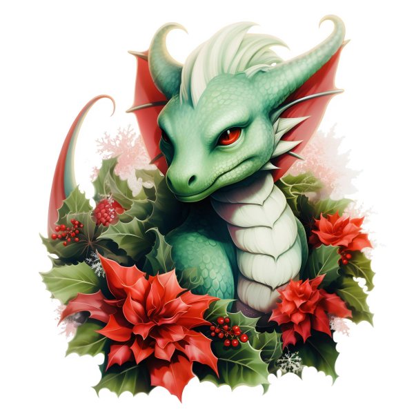 рисунок дракона на новый год