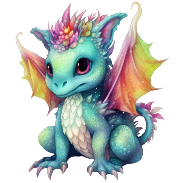 разноцветные дракончики