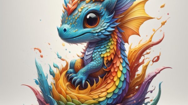 разноцветный дракон