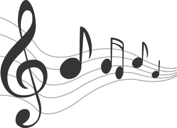 нотный стан со скрипичным ключом