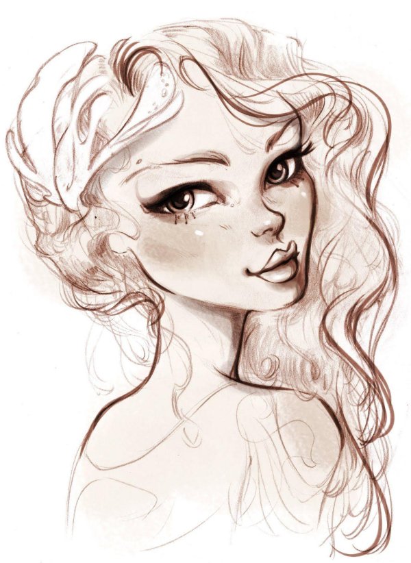 скетч принцессы дисней бель