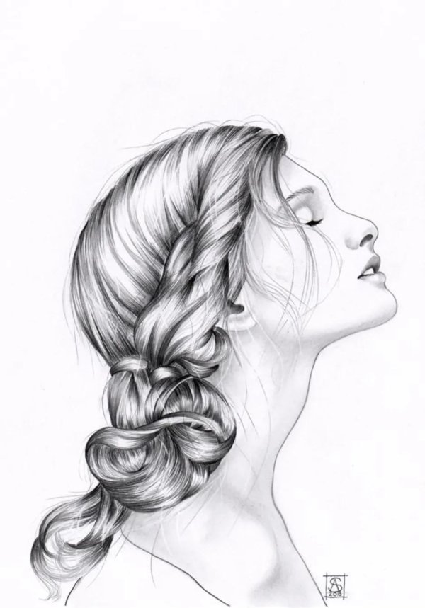 эскиз прически