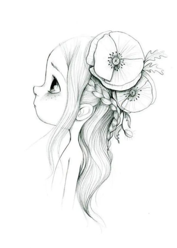 рисунки карандашом лёгкие и красивые для девочек