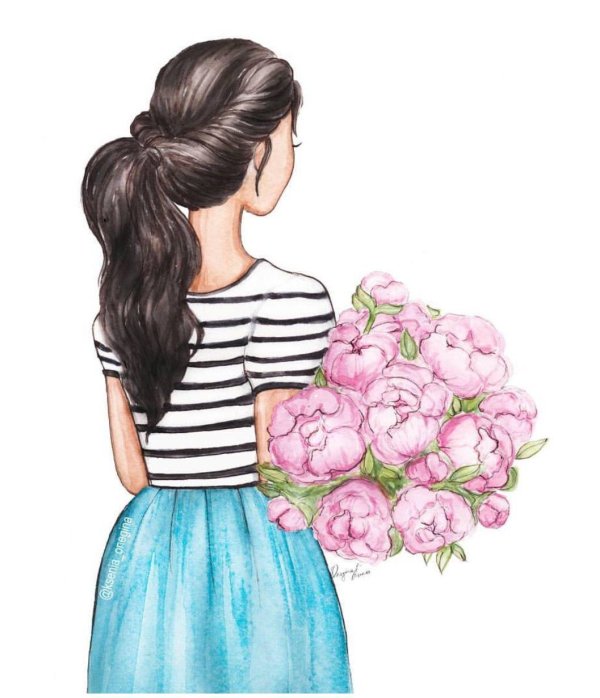 модные иллюстрации девушек