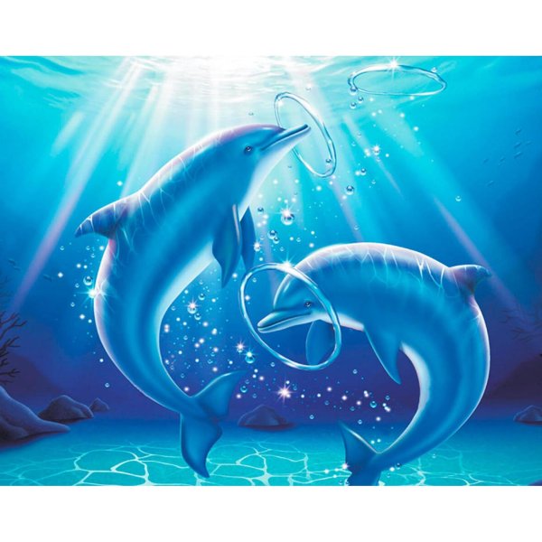 мозаика дельфины