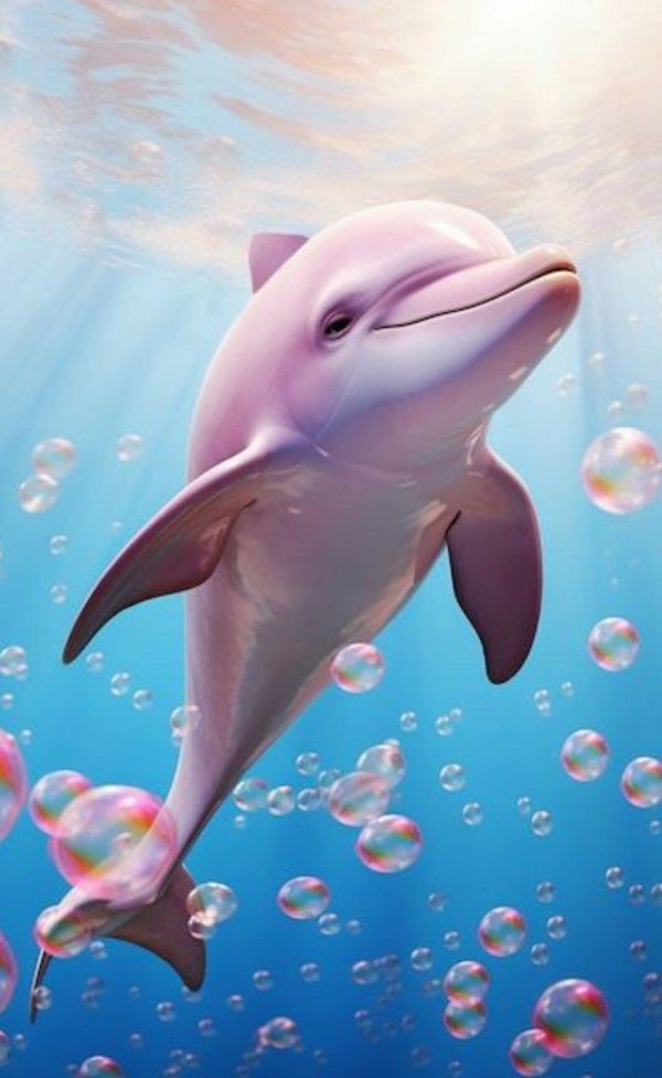 мультяшный дельфин