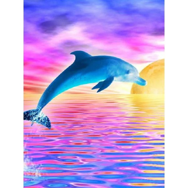 картина дельфин