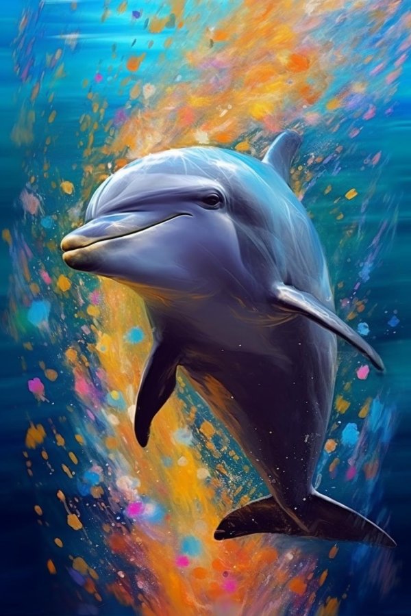 дельфин картина