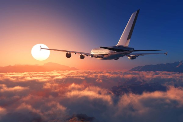 небо самолет