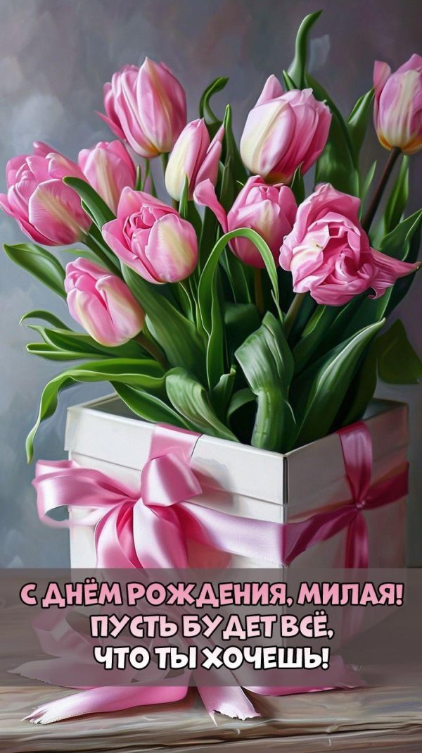 розовые тюльпаны