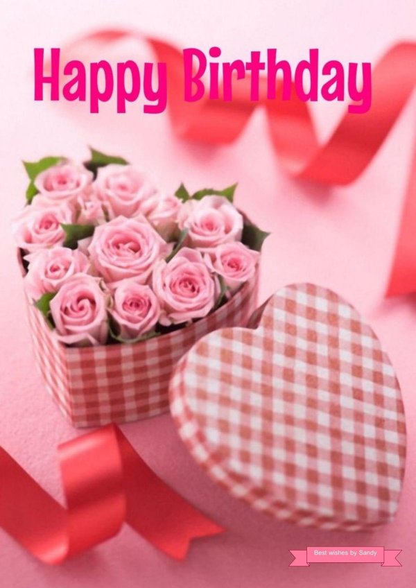 розовые розы и подарок