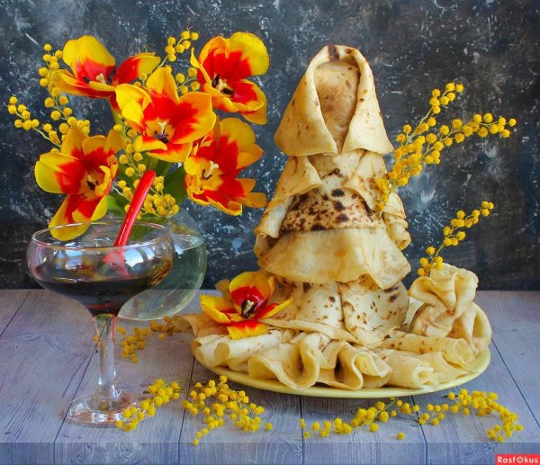 сервировка блинов на масленицу