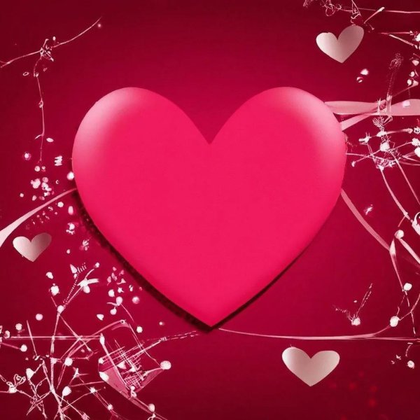 розовая валентинка