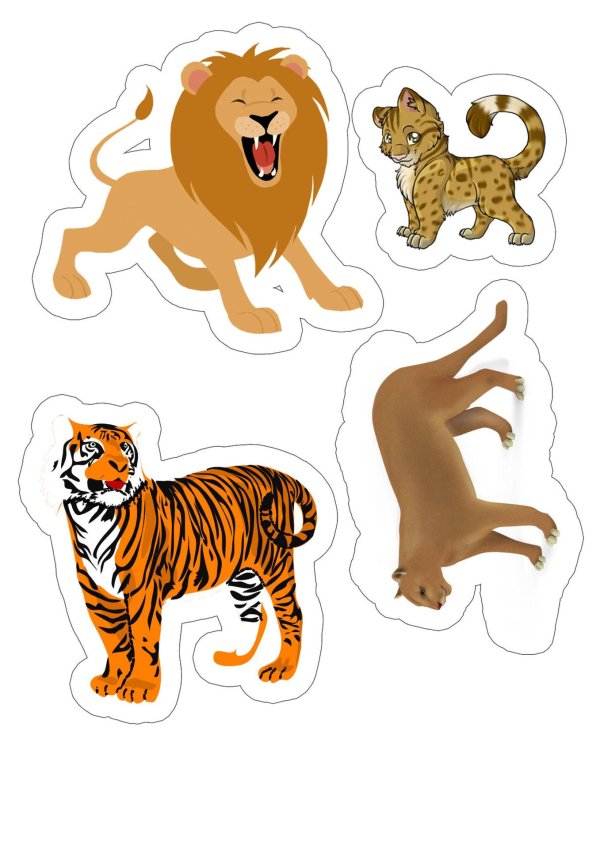 картинки животных для вырезания