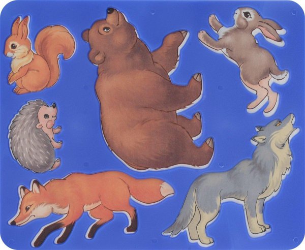 трафарет лесные звери