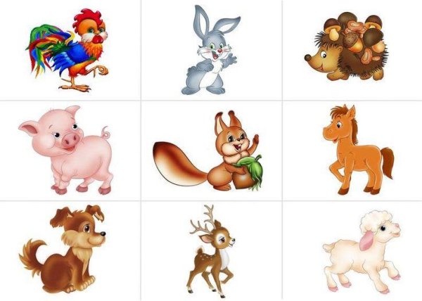 карточки с животными для малышей