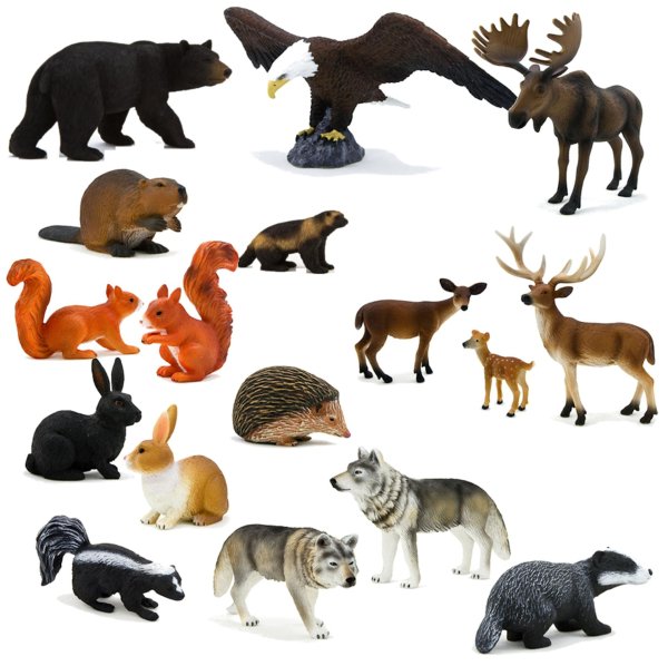 набор игрушек животные леса