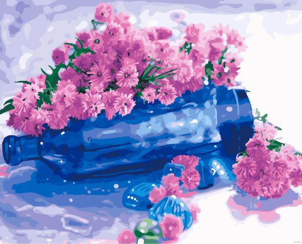 картина по номерам васильки