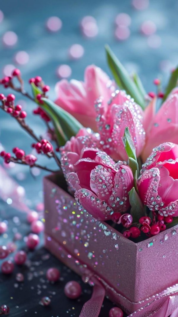 розовые тюльпаны