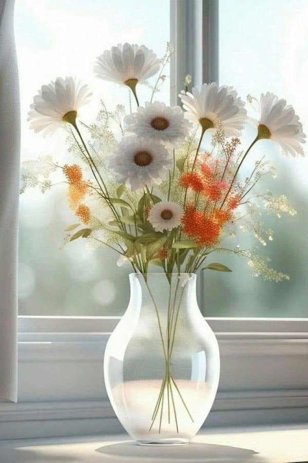 цветок на окне