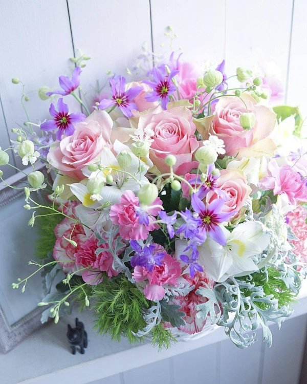 нежные букеты цветов