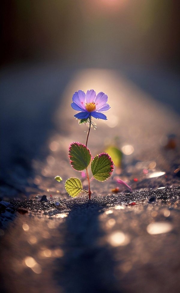 цветок сквозь асфальт