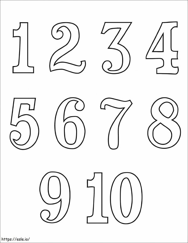 трафарет цифр