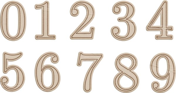 цифры из фанеры