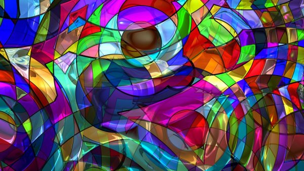 витражи в абстрактном стиле