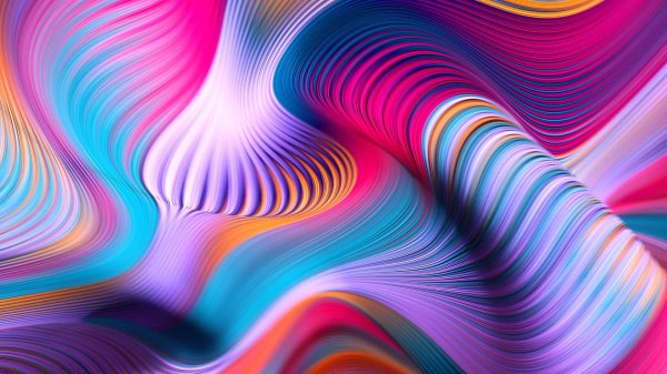 разноцветные волны