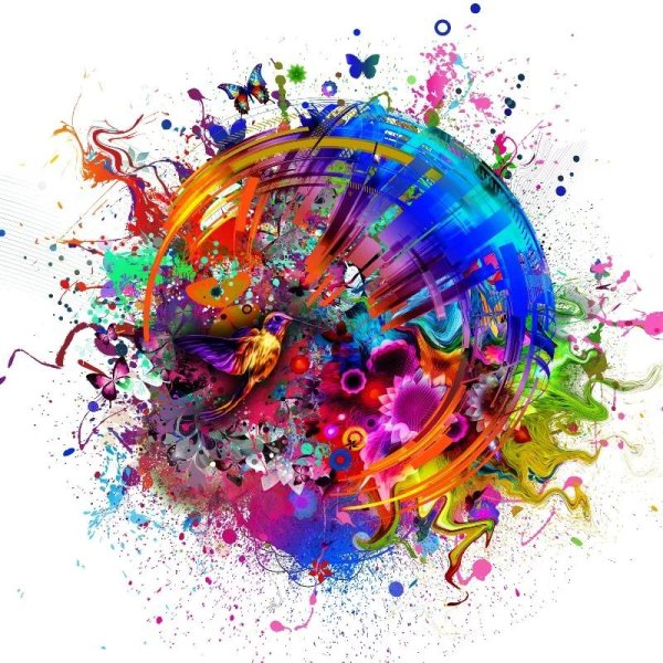 красочные брызги