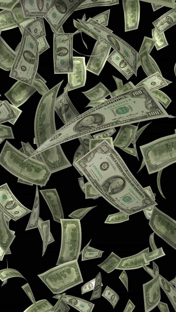 падающие доллары