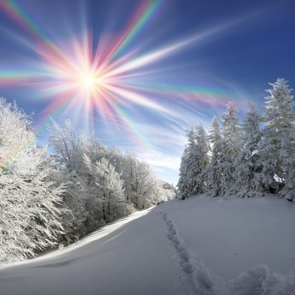 зимняя радуга гало