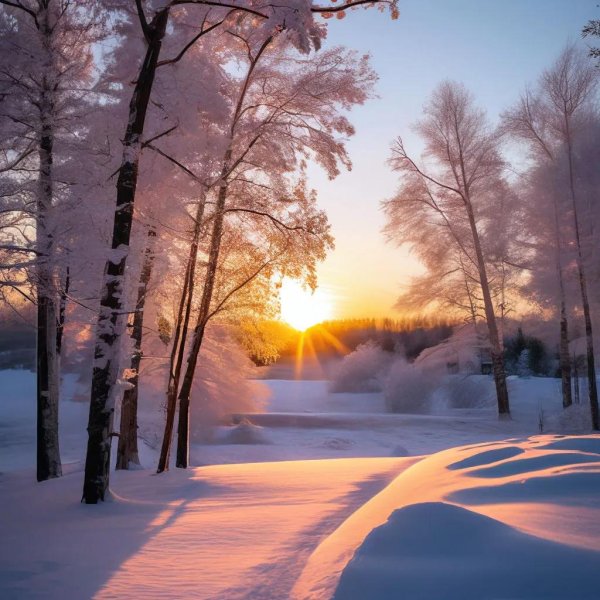 красивые пейзажи зимы