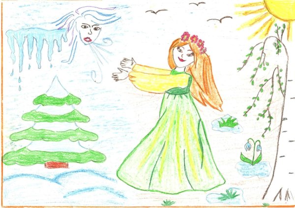 образ весны рисунок