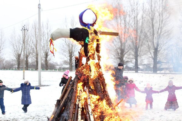сжигание чучела на масленицу
